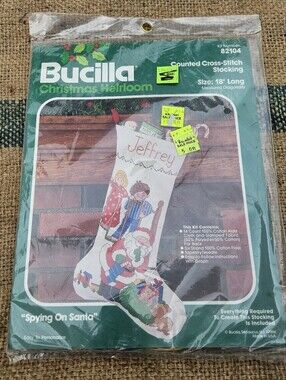 Bucilla Christmas Heirloom Counted Cross-Stitch Stocking Kit 82104